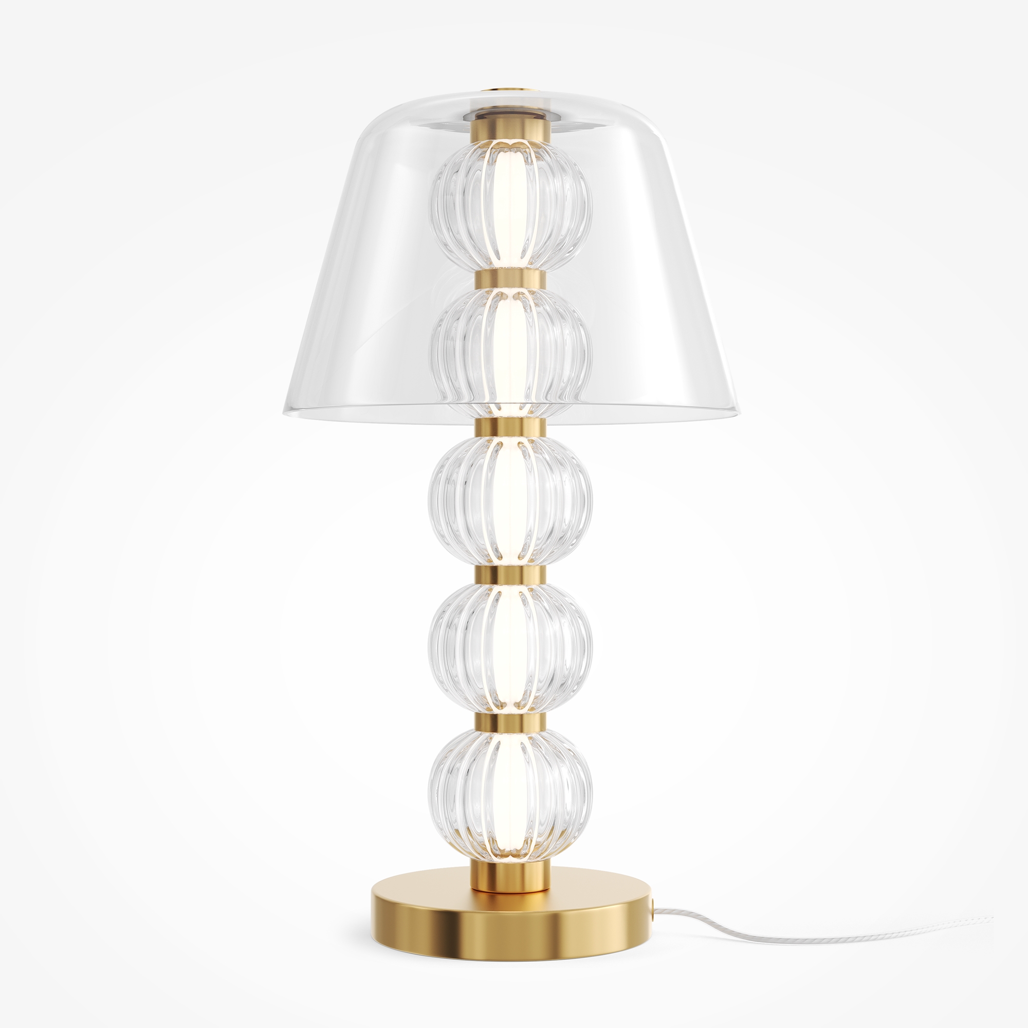 Amulet LED Bead Gold Table lamp, Gold Metal, Clear Glass, 3000k, 10w — view 2