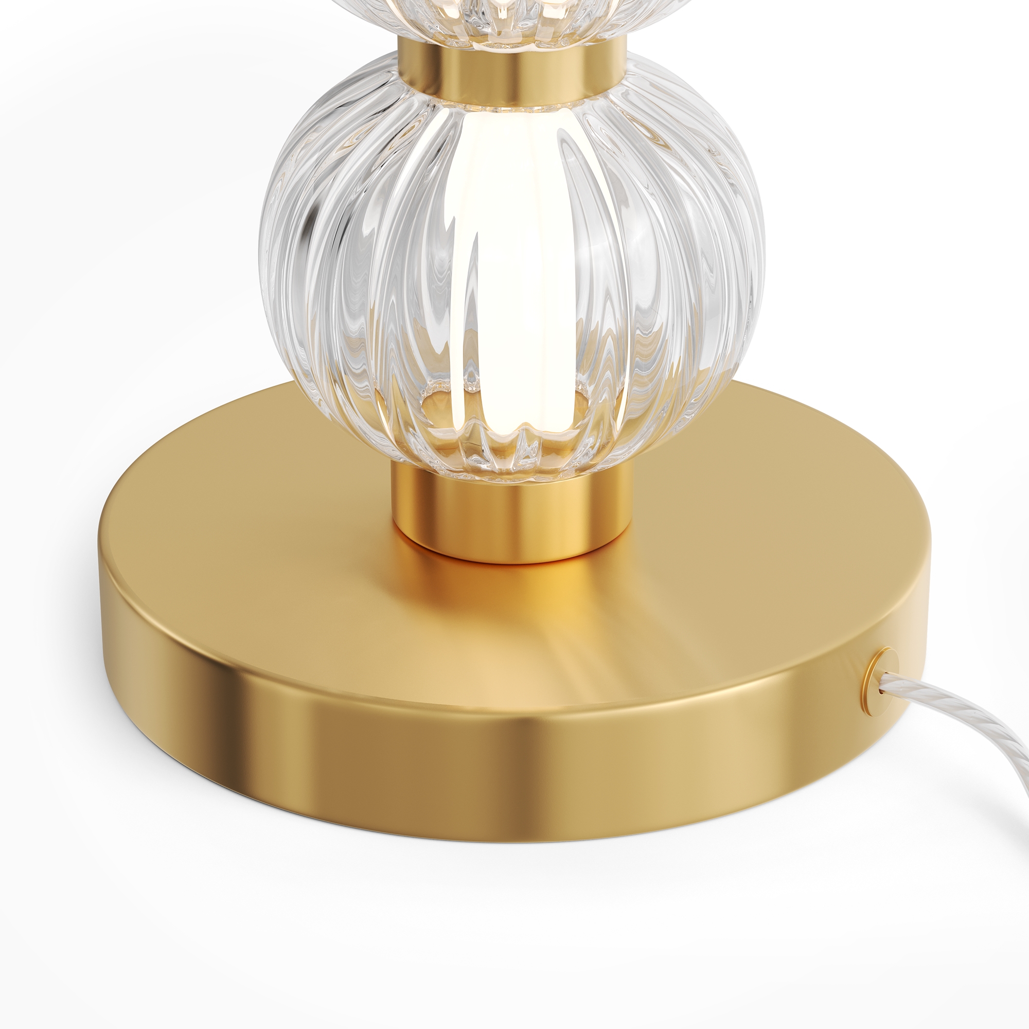 Amulet LED Bead Gold Table lamp, Gold Metal, Clear Glass, 3000k, 10w — view 3