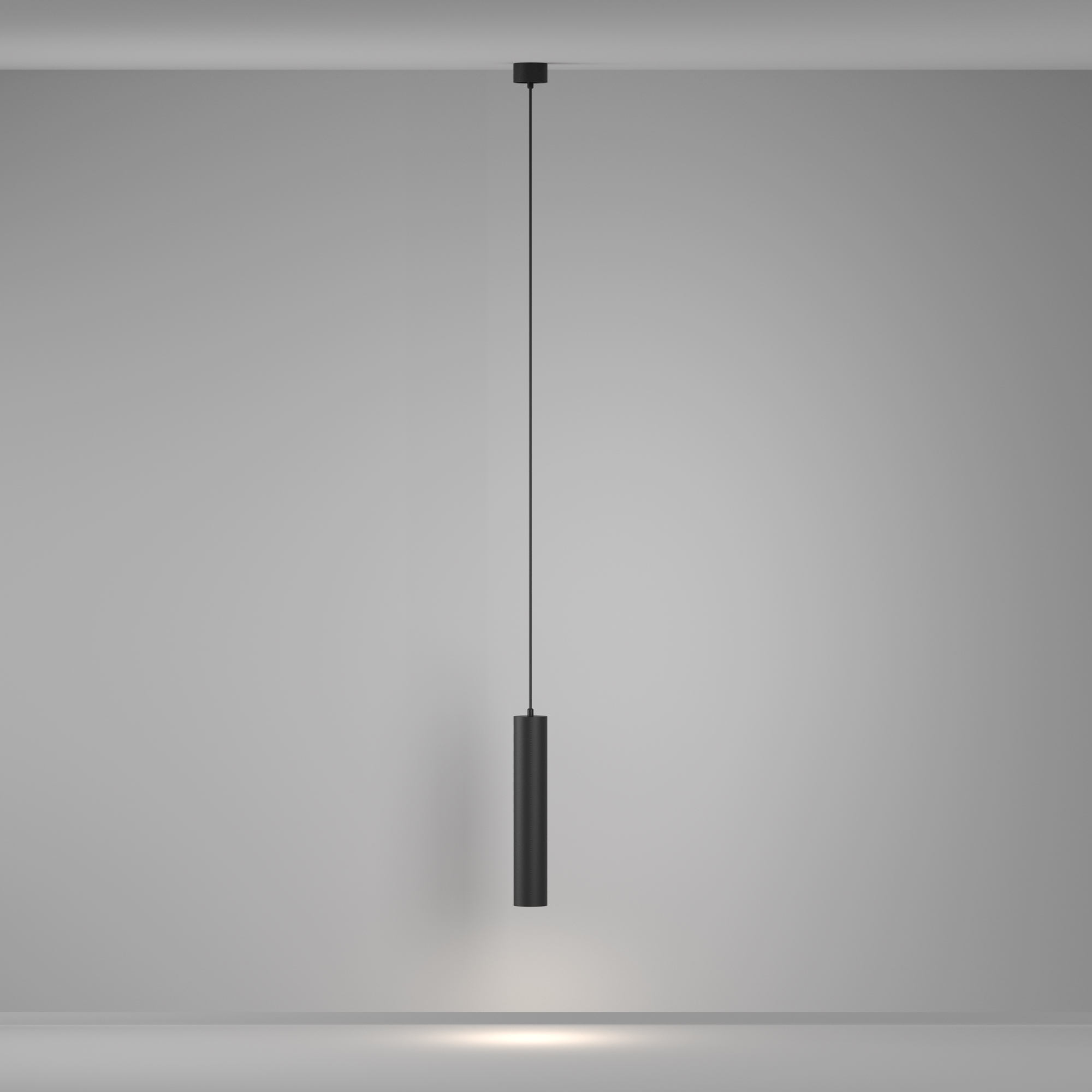 Artisan Black Tube Pendant Light, Metal, GU10, 5.4cm Diameter — view 2