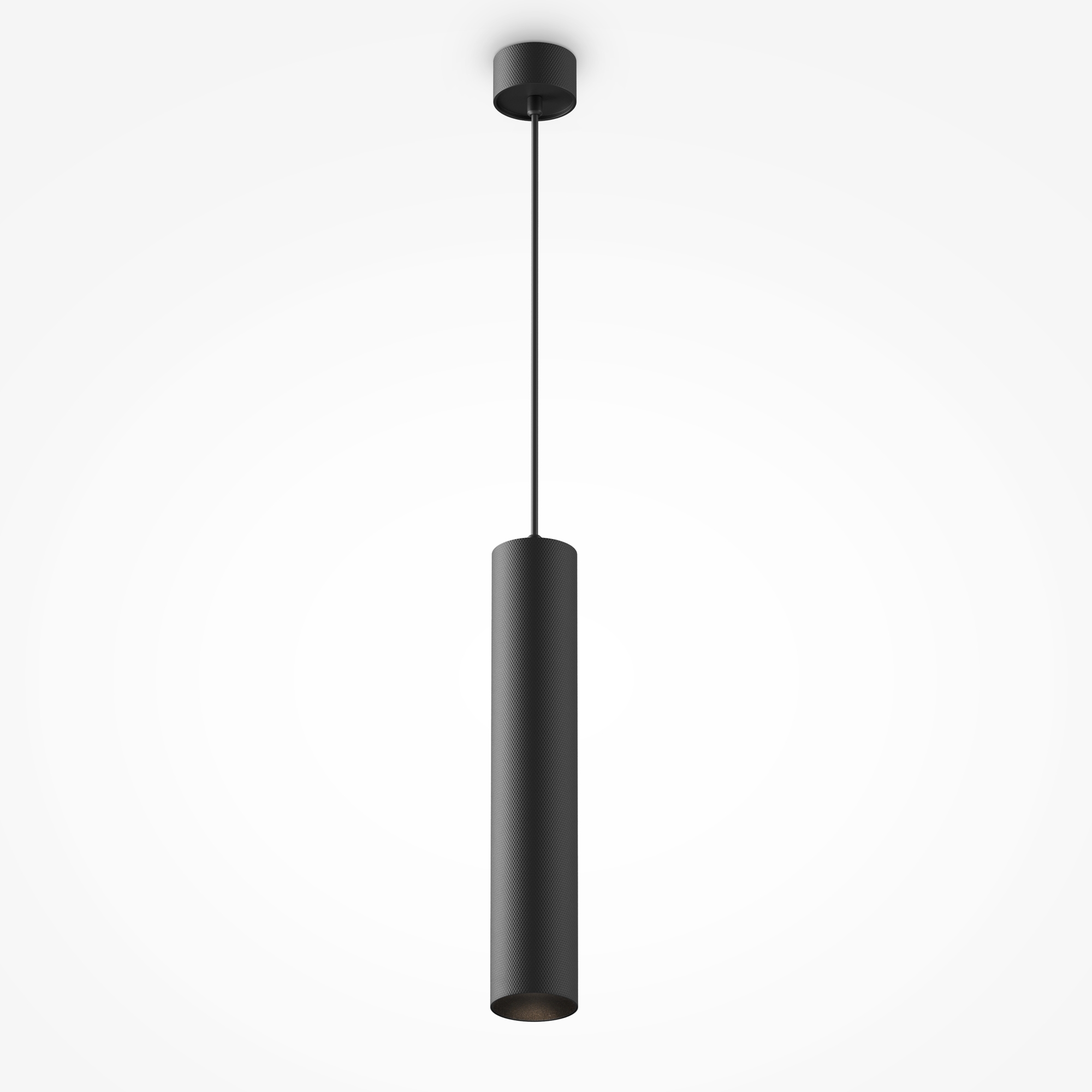 Artisan Black Tube Pendant Light, Metal, GU10, 5.4cm Diameter — view 3