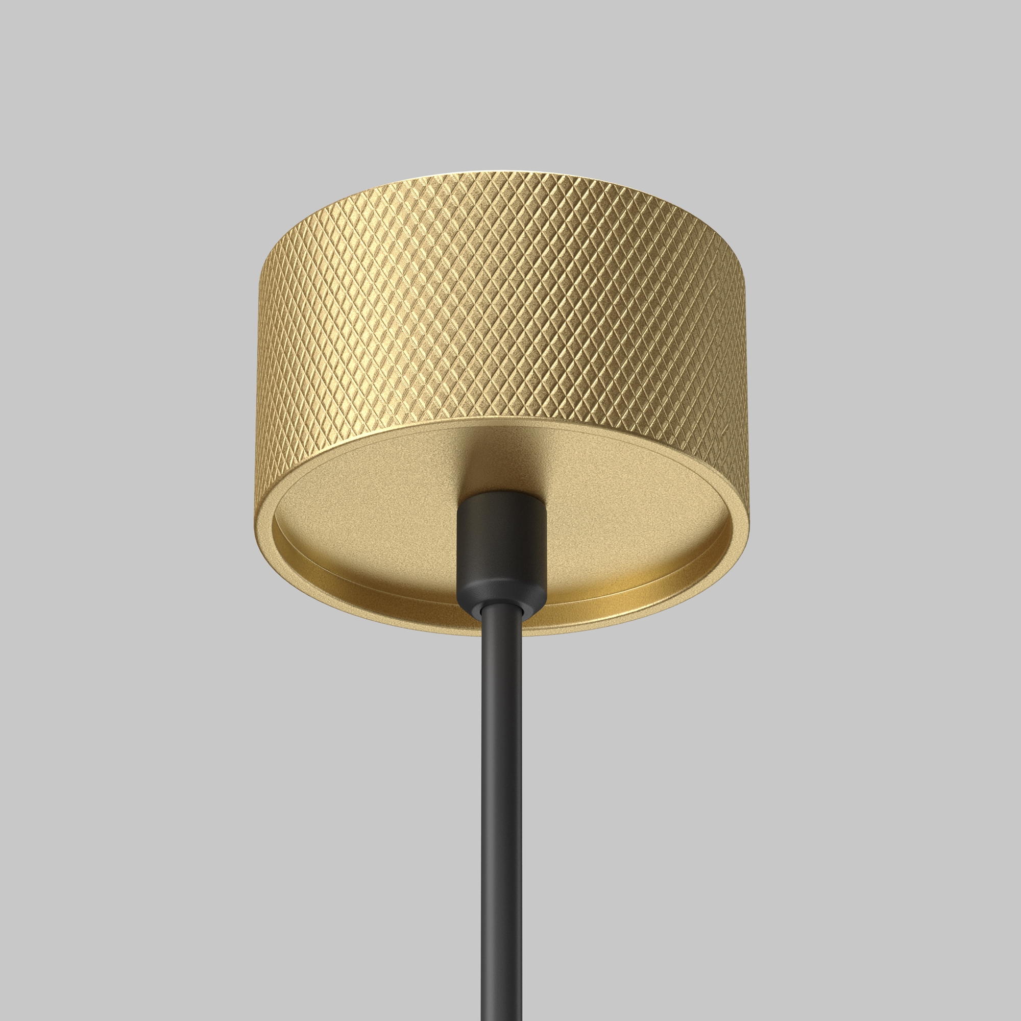 Artisan Matt Gold Tube Pendant Lamp, Metal, GU10, 5.4cm Diameter — view 3