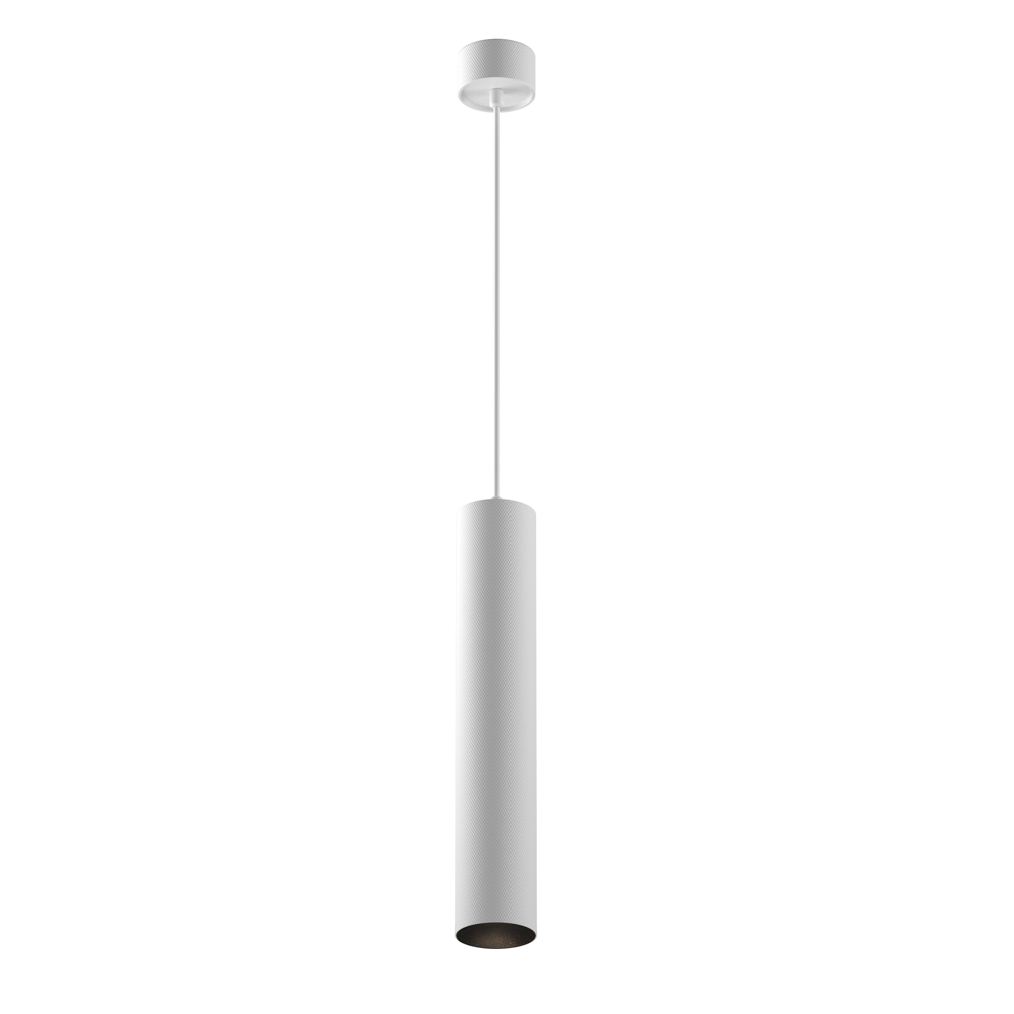 Artisan White Tube Pendant Light, Metal, GU10, 5.4cm Diameter