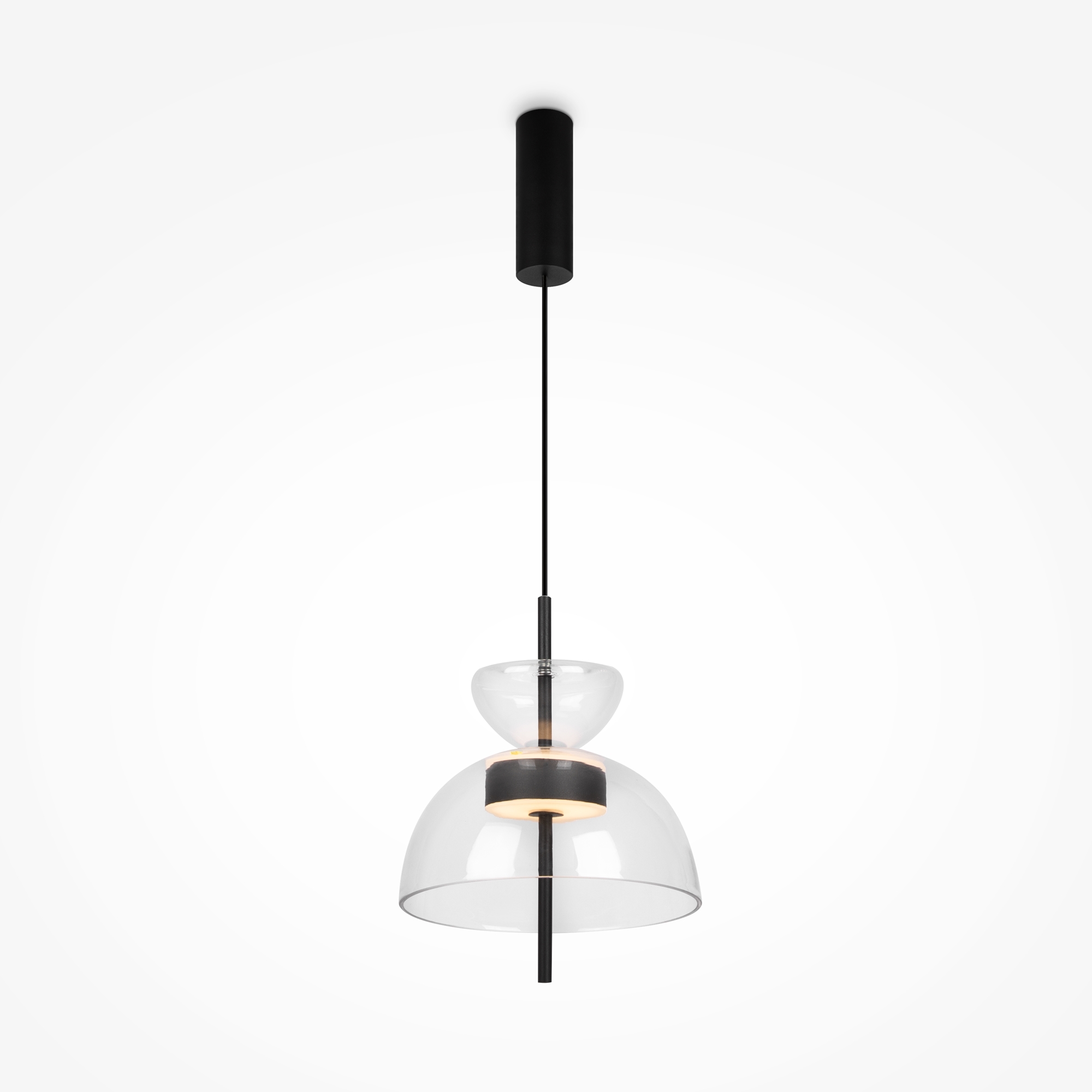 Bangkok Small LED Pendant Lamp, Clear Glass, 3000k, 12w, 25cm — view 4
