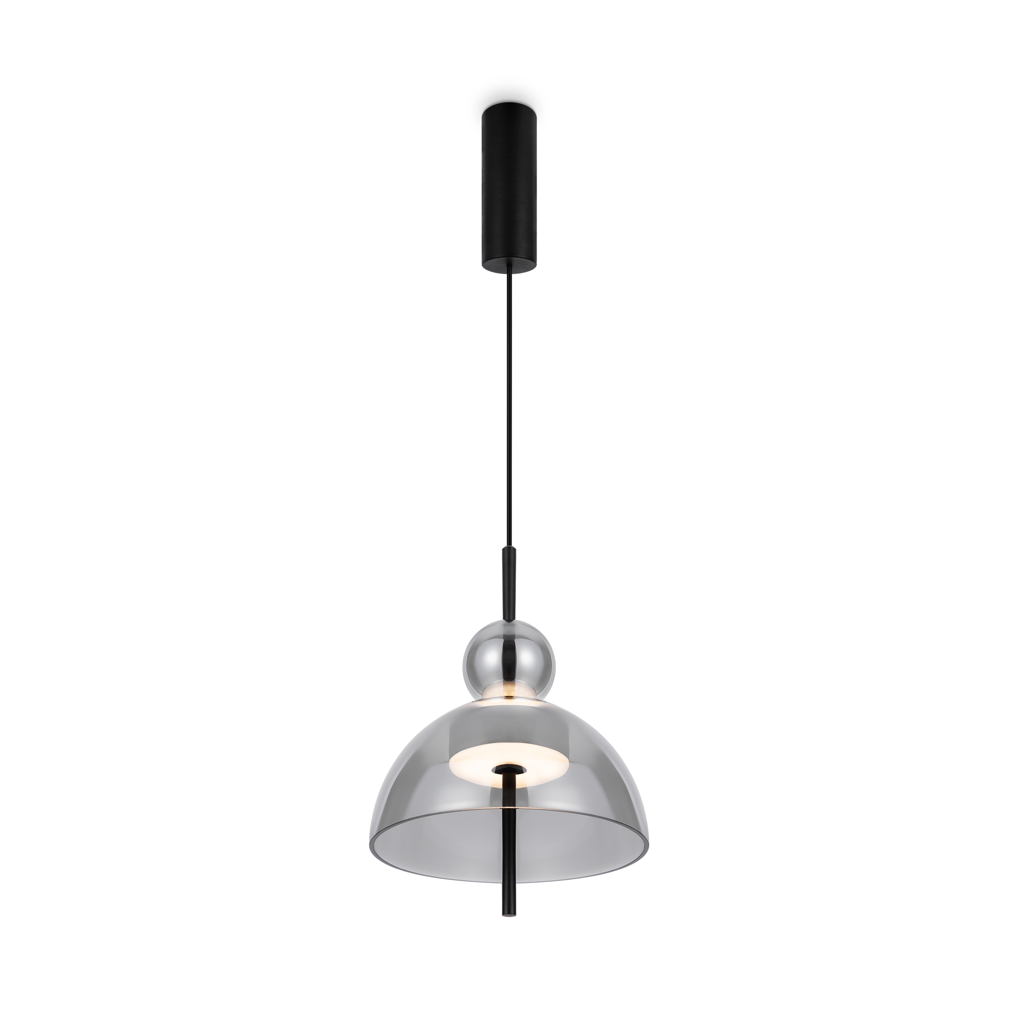 Bangkok Mini LED Pendant Lamp, Smoked Glass, 3000k, 12w, 25cm