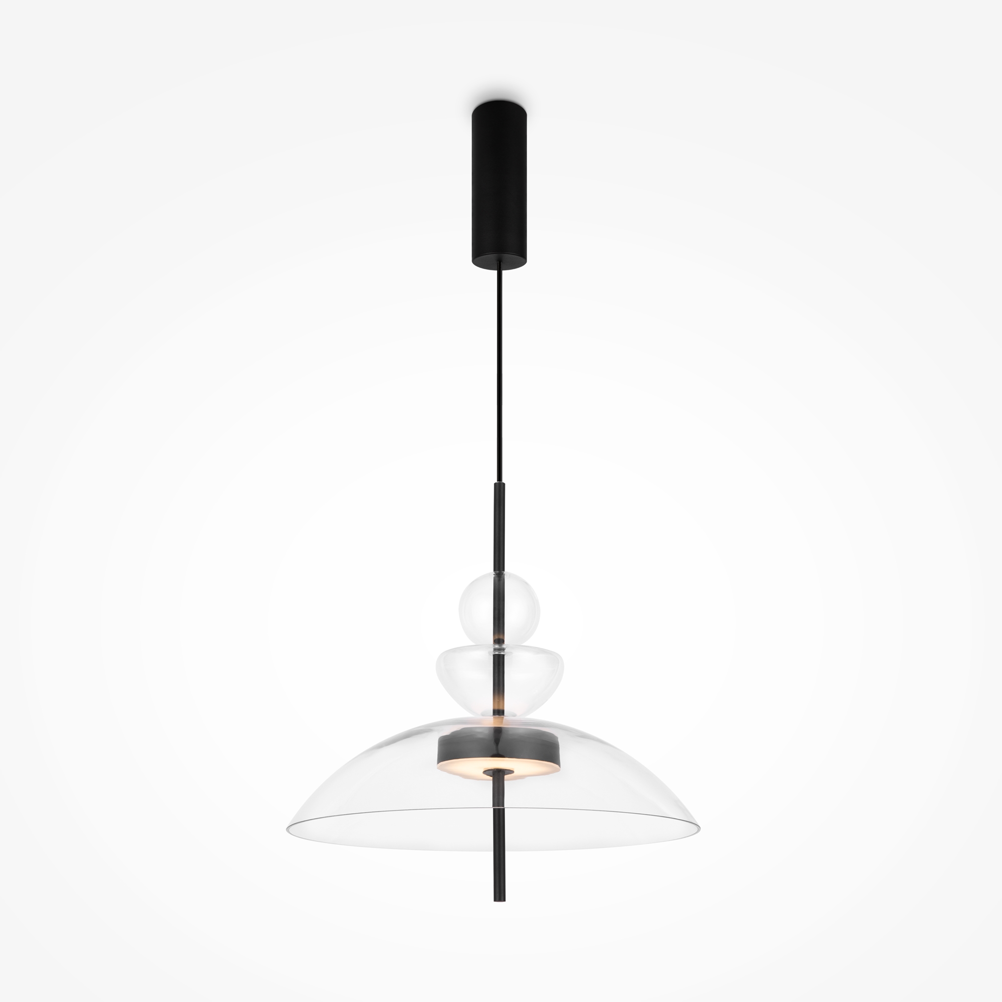 Bangkok Large LED Pendant Light, Clear Glass, 3000k, 12w, 40cm — view 4