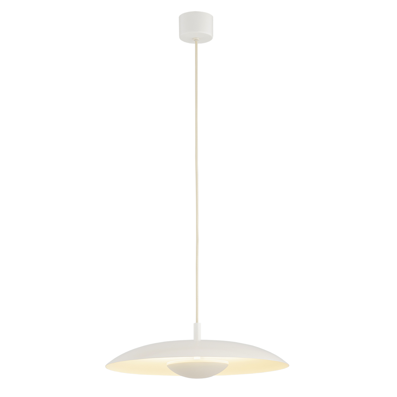 Bolan Cream White LED Pendant Light, 12.5W, 3000K, Steel, 42cm Diameter