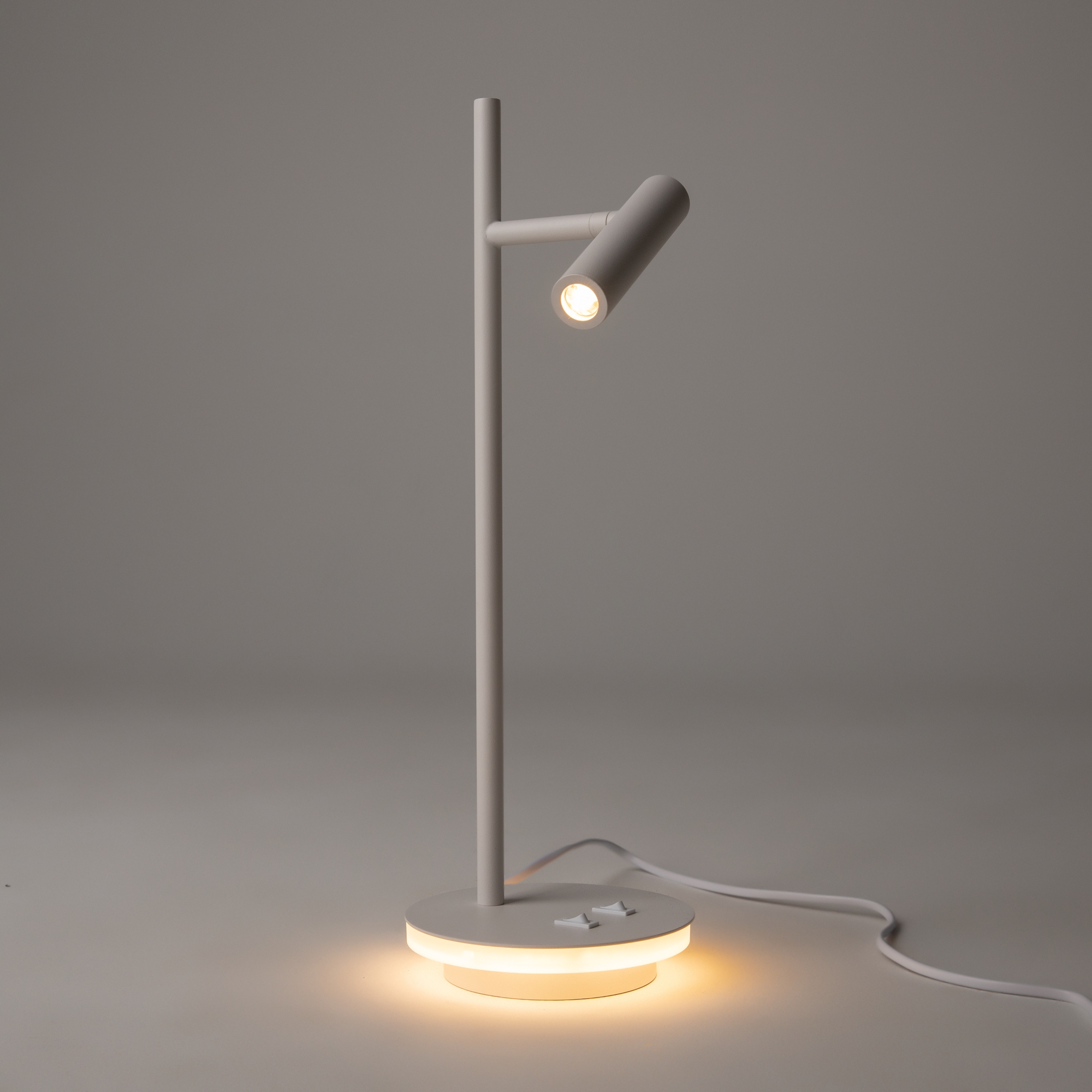 Estudo White LED Table Lamp, Warm White 3000k, 2 Lamp, 45.50 Height