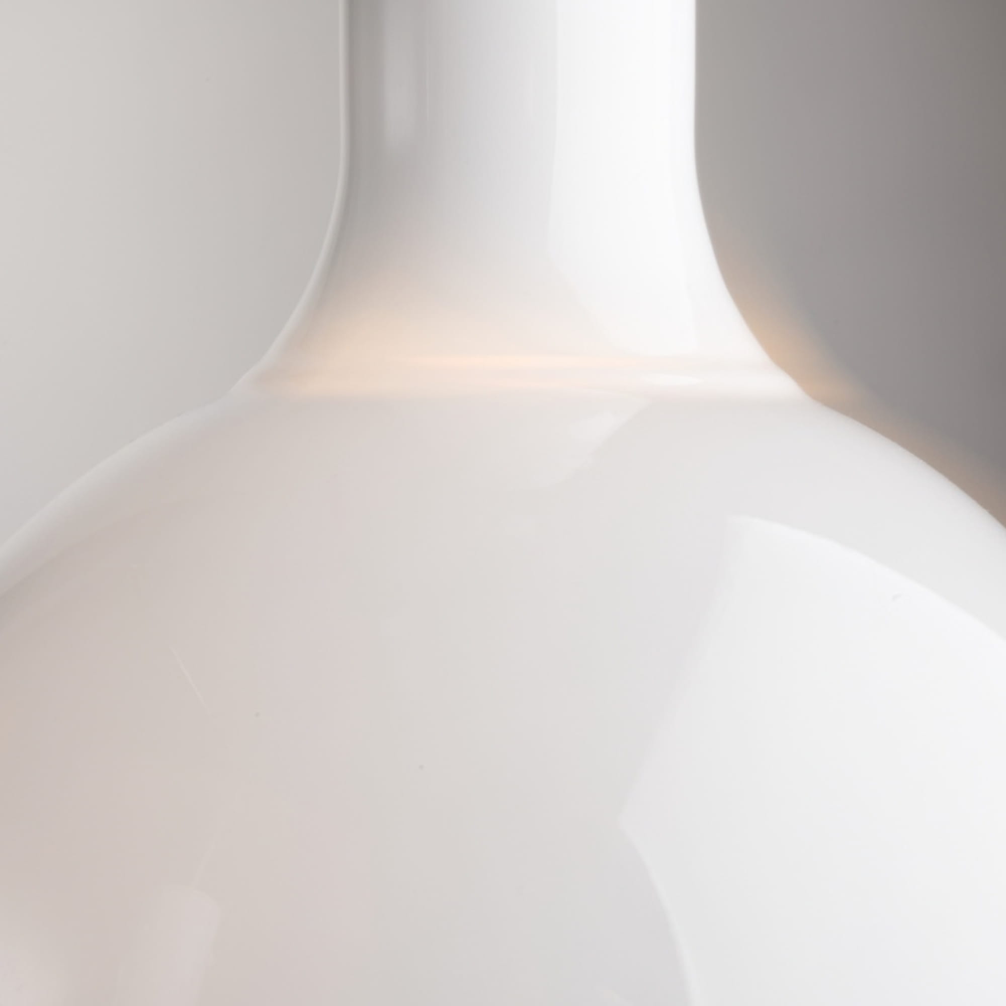 Nebula Small White Blown Glass Pendant Lamp, White Metal, 3000K LED, 20CM Diameter — view 3
