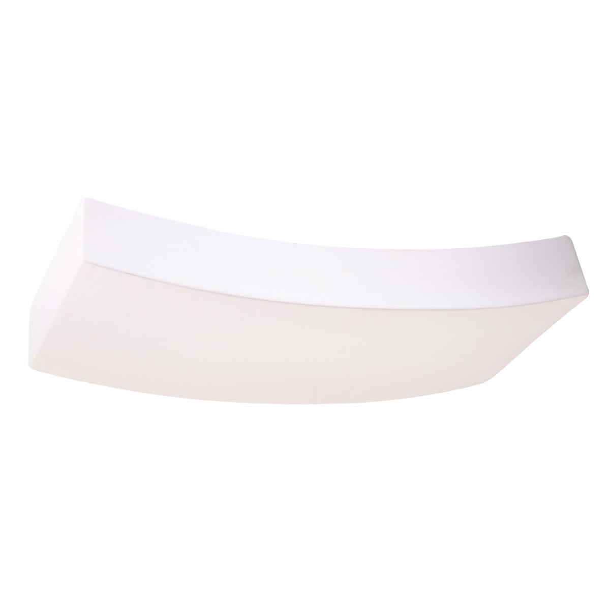 Hahtore Curved Uplighter Wall Lamp, White, Ceramic, 2 Light, 36cm Long