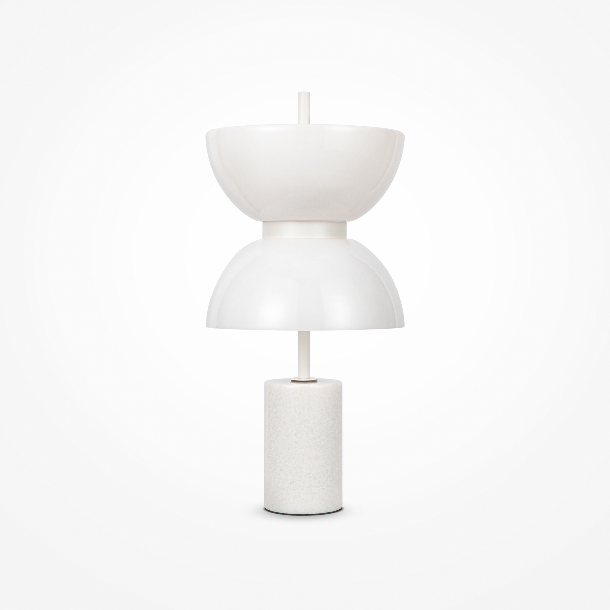 Kyoto White Marble LED Table Lamp, 1 Light, Glass, 46cm Height — view 2