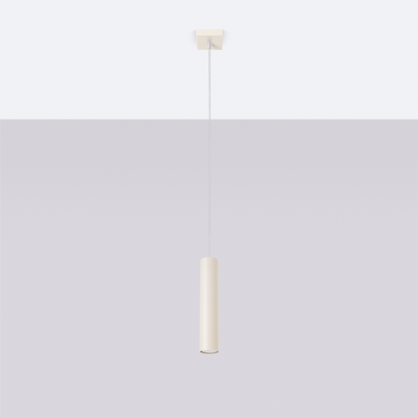 Laguna Single Pendant Lamp, Beige, Metal, GU10, 8cm Diameter
