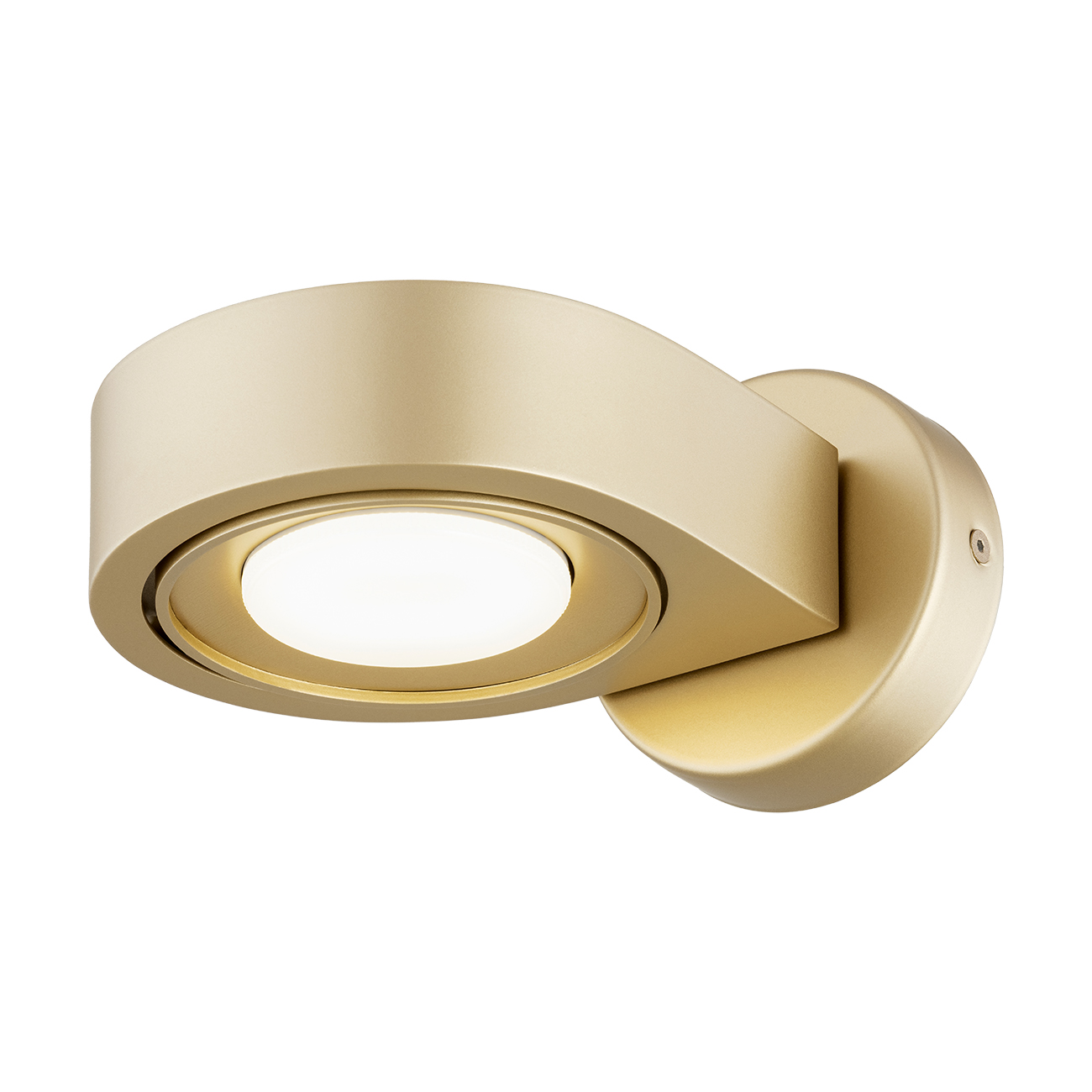 Lutis Rotatable Wall Lamp Fixture, Gold Steel, GX53 7W LED, 3000K, 17cm Wide
