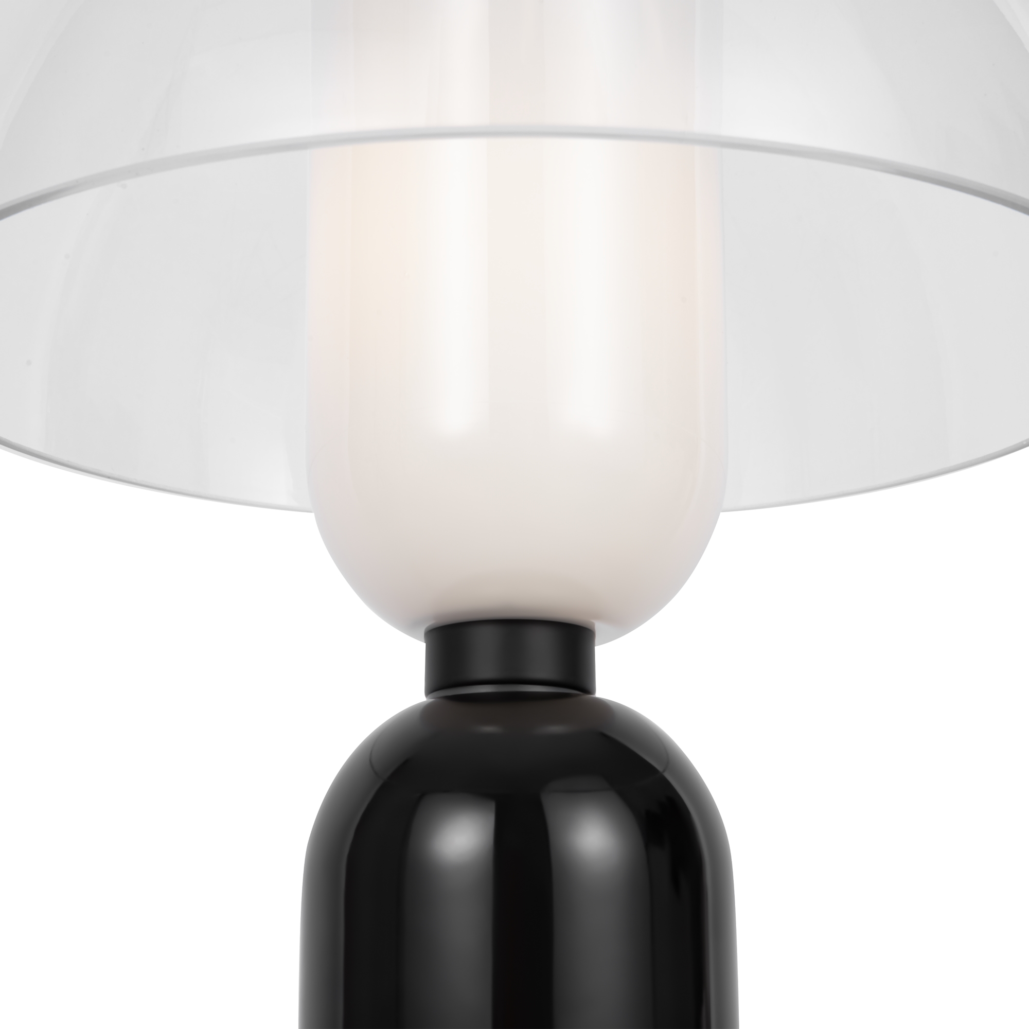 Memory Mushroom Black Table Lamp, Metal, Ceramic, Glass, 1 Light, 30cm Wide — view 4