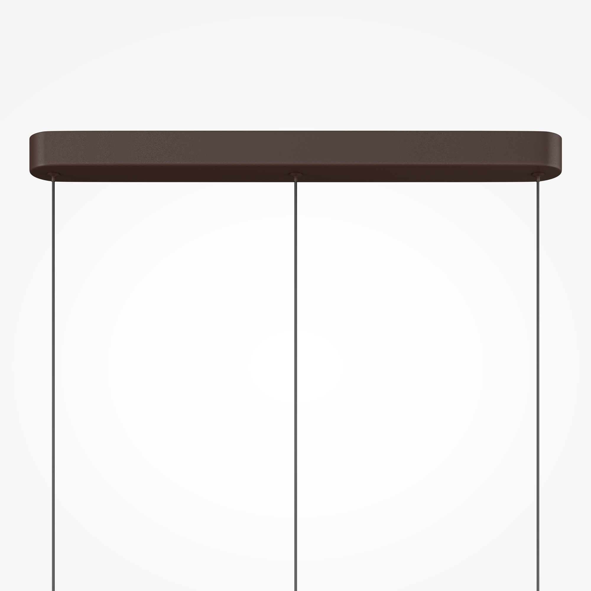 Nuvem Brown LED Linear Pendant Light, Opal Glass, 3000k, 23W, 66cm Length — view 4