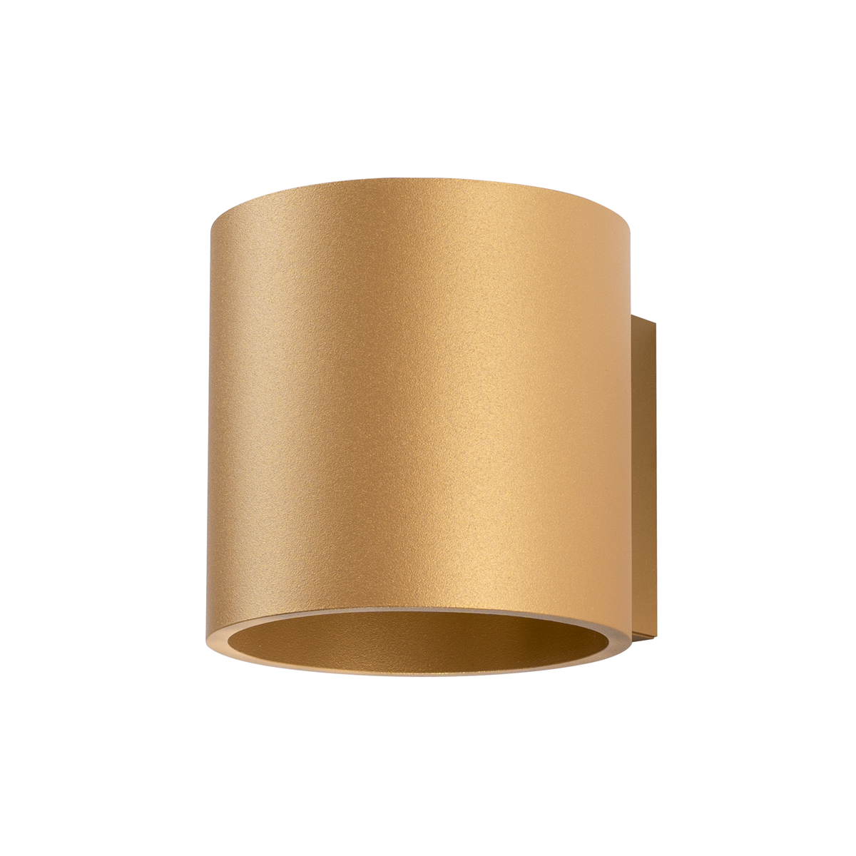 Orbital Gold Cylinder Wall Light, Metal, G9, 1 Lamp, 10cm Wide