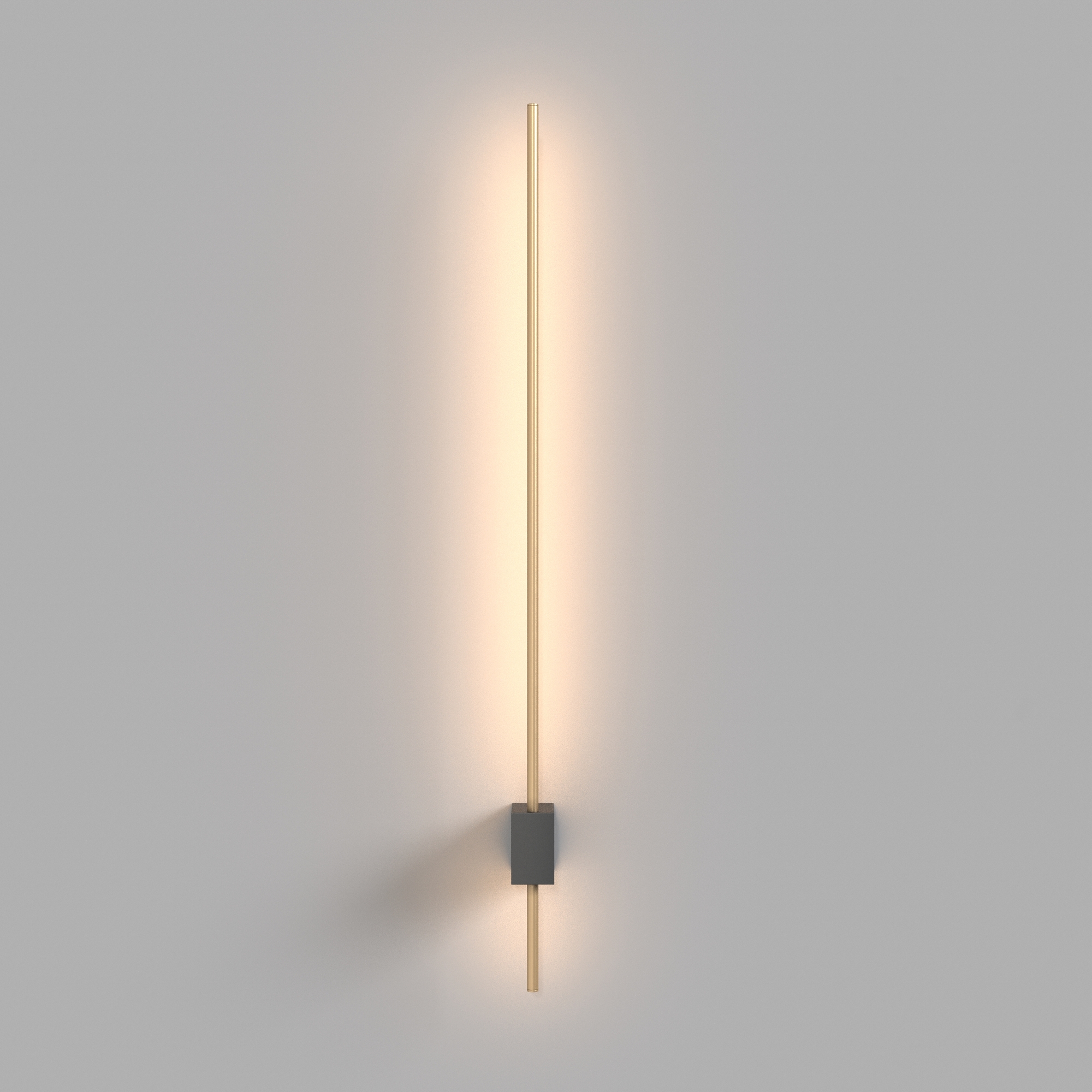 Pars Medium 6W LED Stick Wall Lamp, Brass & Black, 62.30cm Height