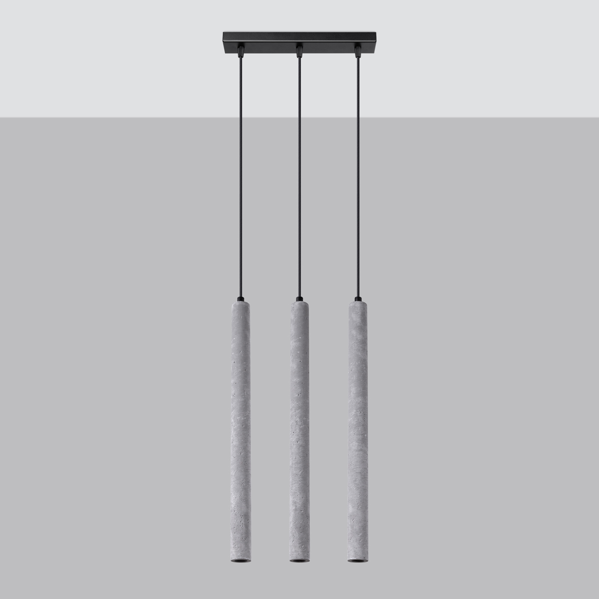 Vaslow 3 Light Bar Pendant Light, Concrete, Metal, 30cm Length