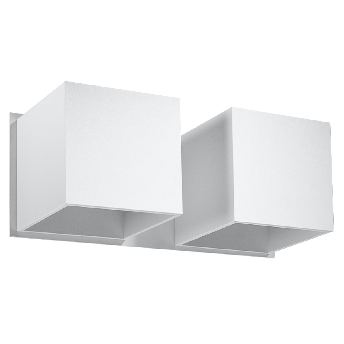 Kwad White Double Cube Wall Light, G9, Metal, 26cm Wide