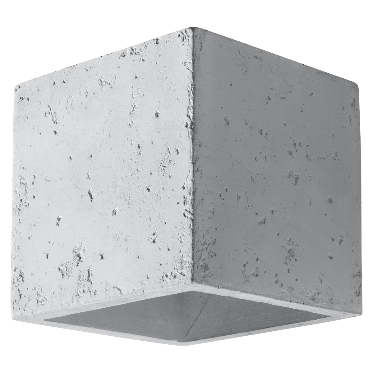 Kwad Grey Concrete Square Wall Light, 1 Lamp, G9, 10cm Wide