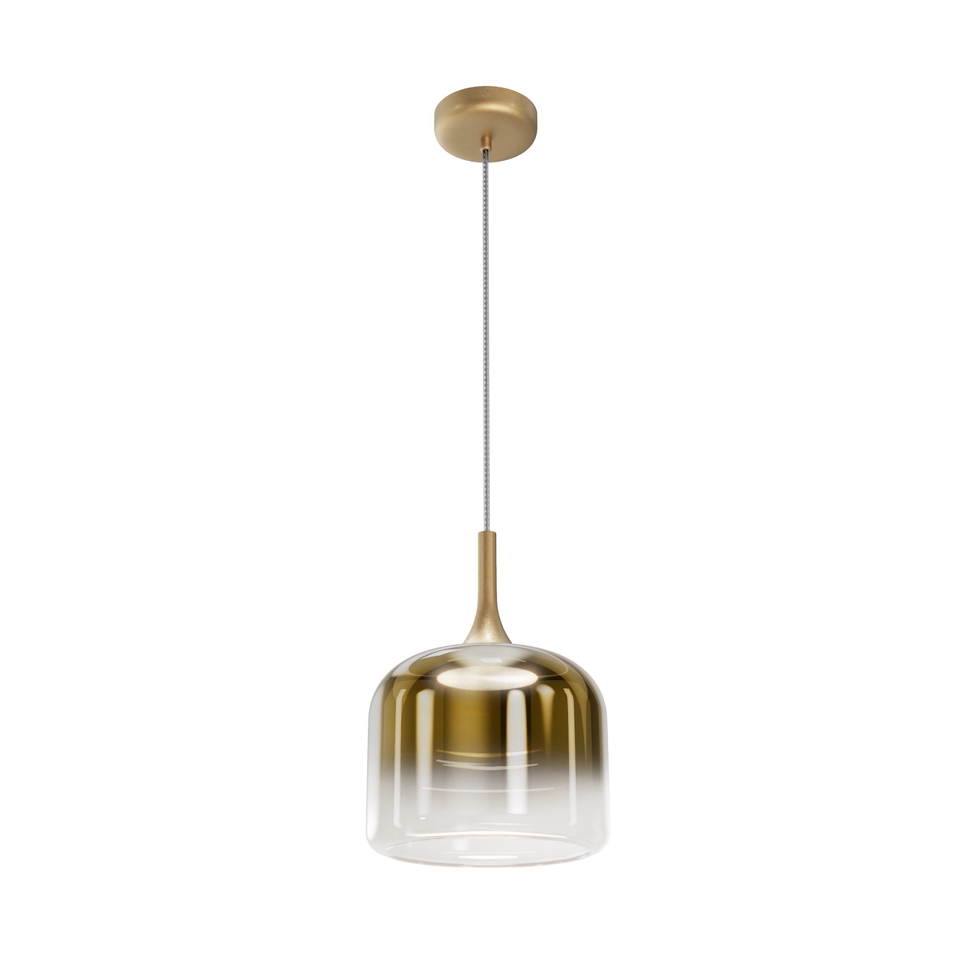 Spirito Gold Glass LED Pendant Lamp, 12W, 3000K, 26cm Diameter