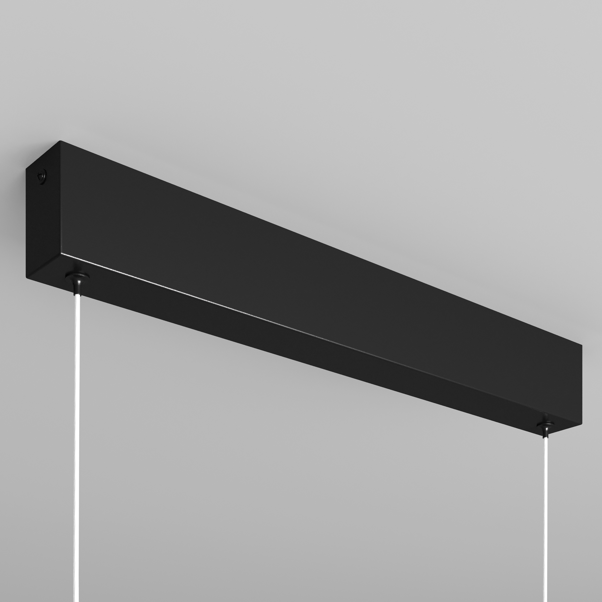 Step LED Linear Pendant Light, Black Metal, 23W, Warm White 3000K, 91cm Length — view 2