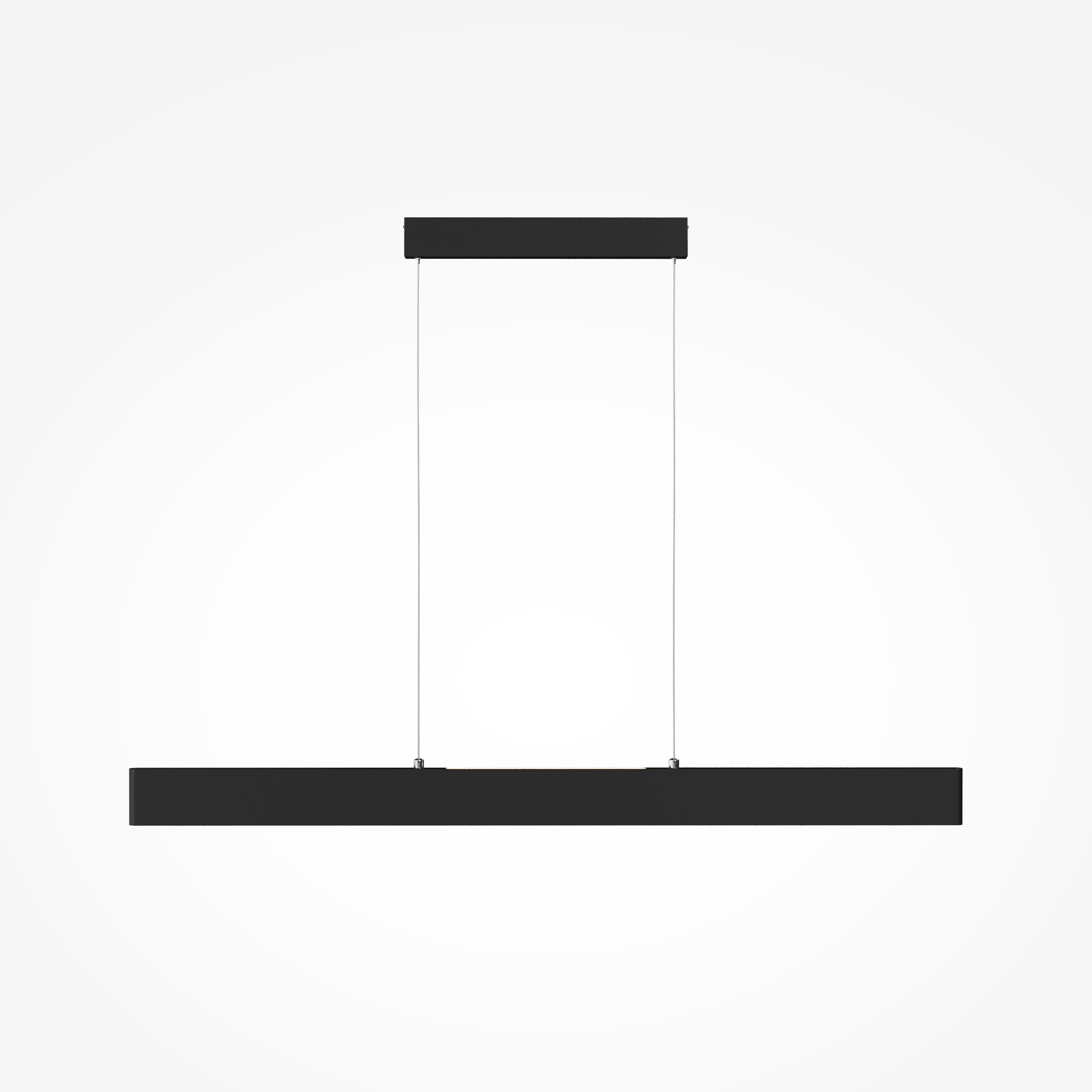 Step LED Linear Pendant Lamp, Black Metal, 30W, Warm White 3000K, 118.50cm Length — view 2