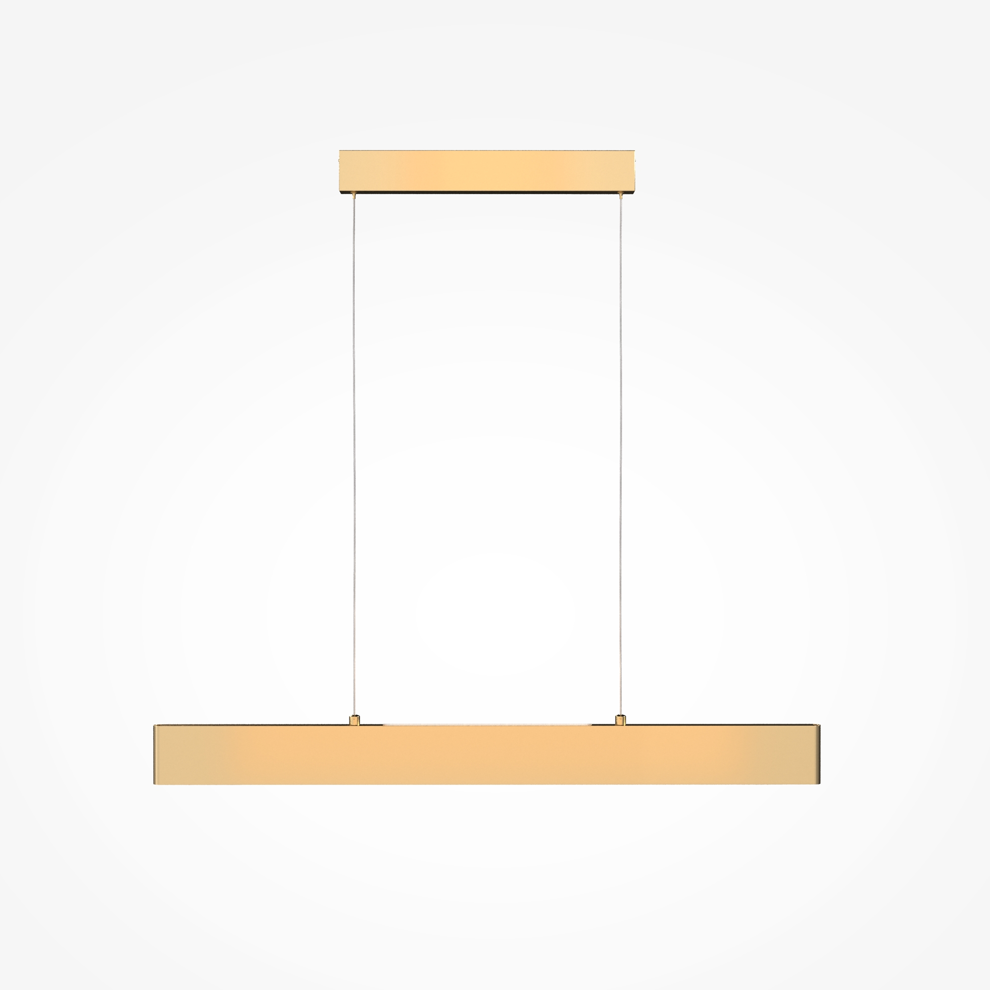 Step LED Linear Pendant Light, Gold Metal, 23W, Warm White 3000K, 91cm Length — view 4