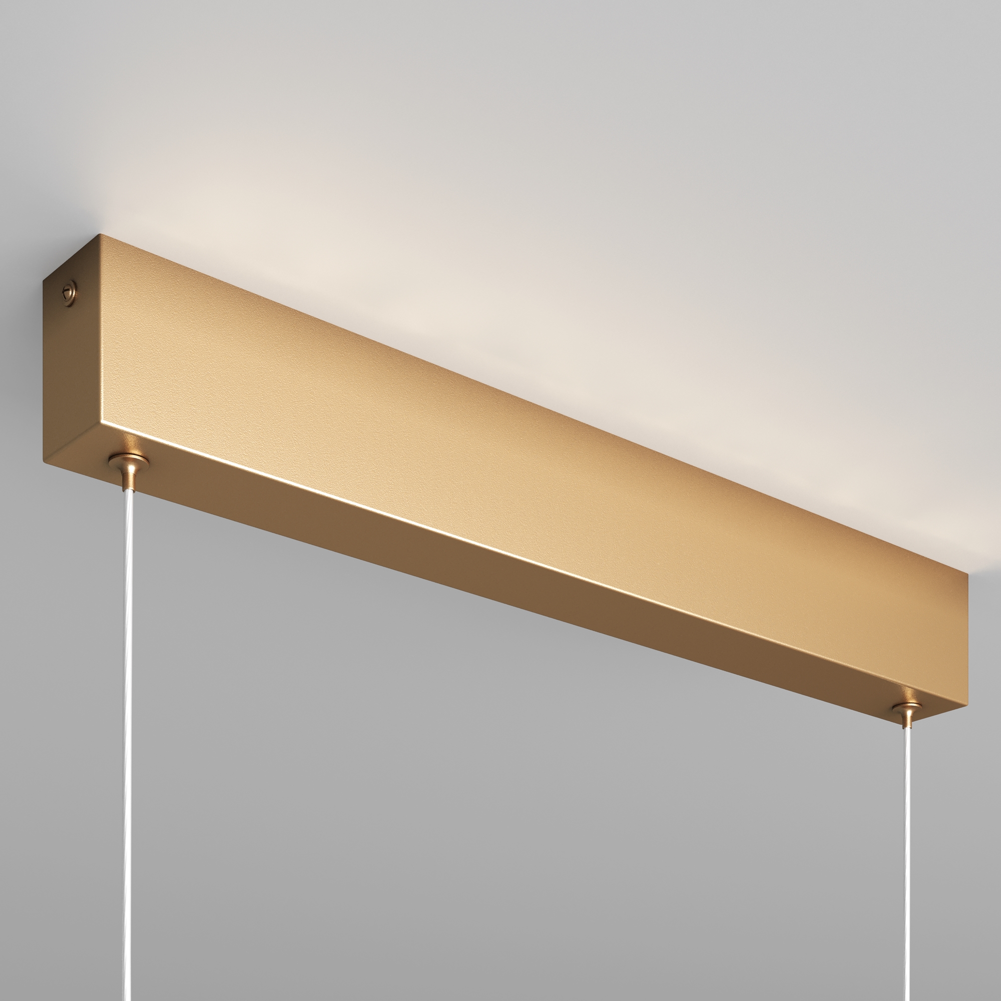 Step LED Linear Pendant Light, Gold Metal, 23W, Warm White 3000K, 91cm Length — view 2