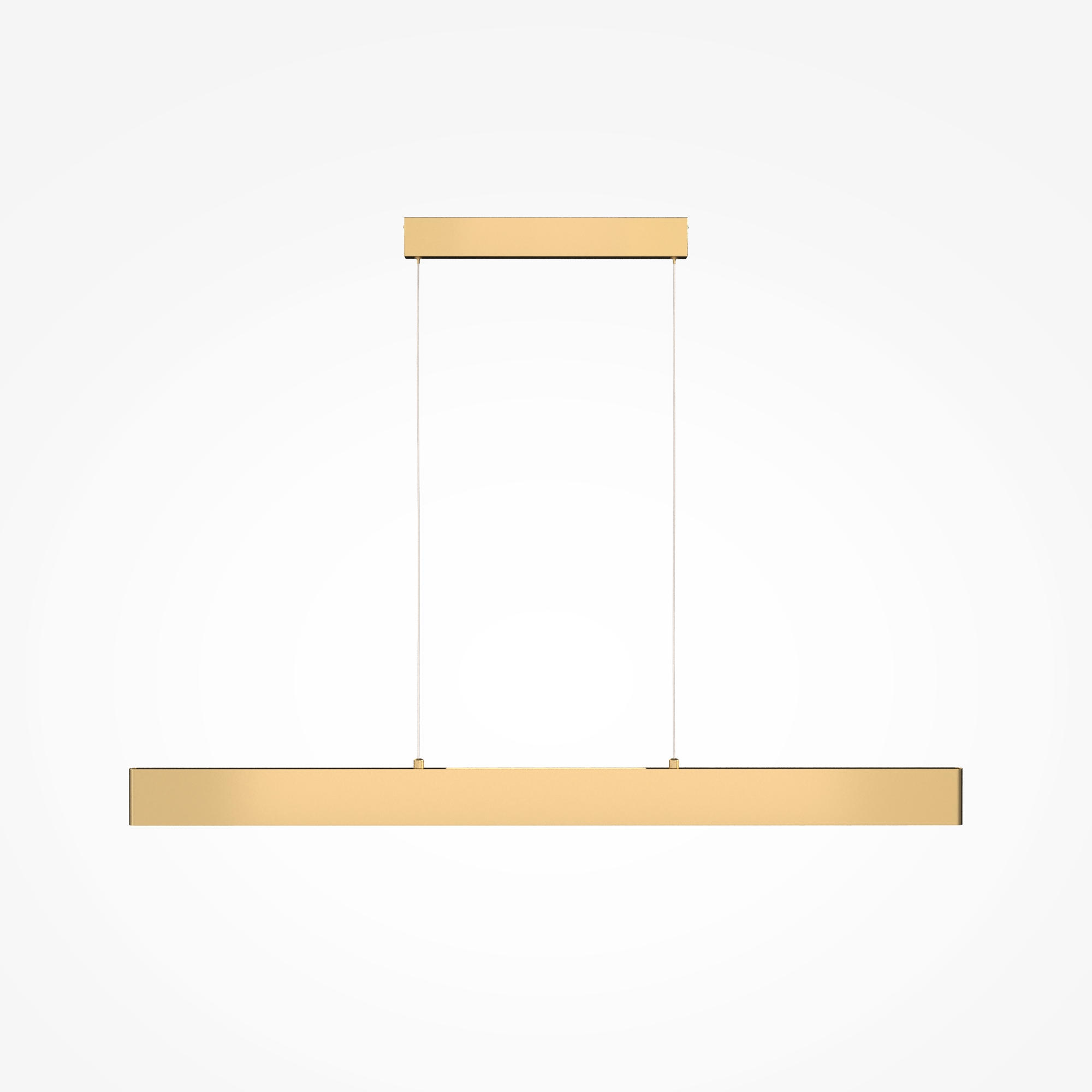 Step LED Linear Pendant Lamp, Gold Metal, 30W, Warm White 3000K, 118.50cm Length — view 3