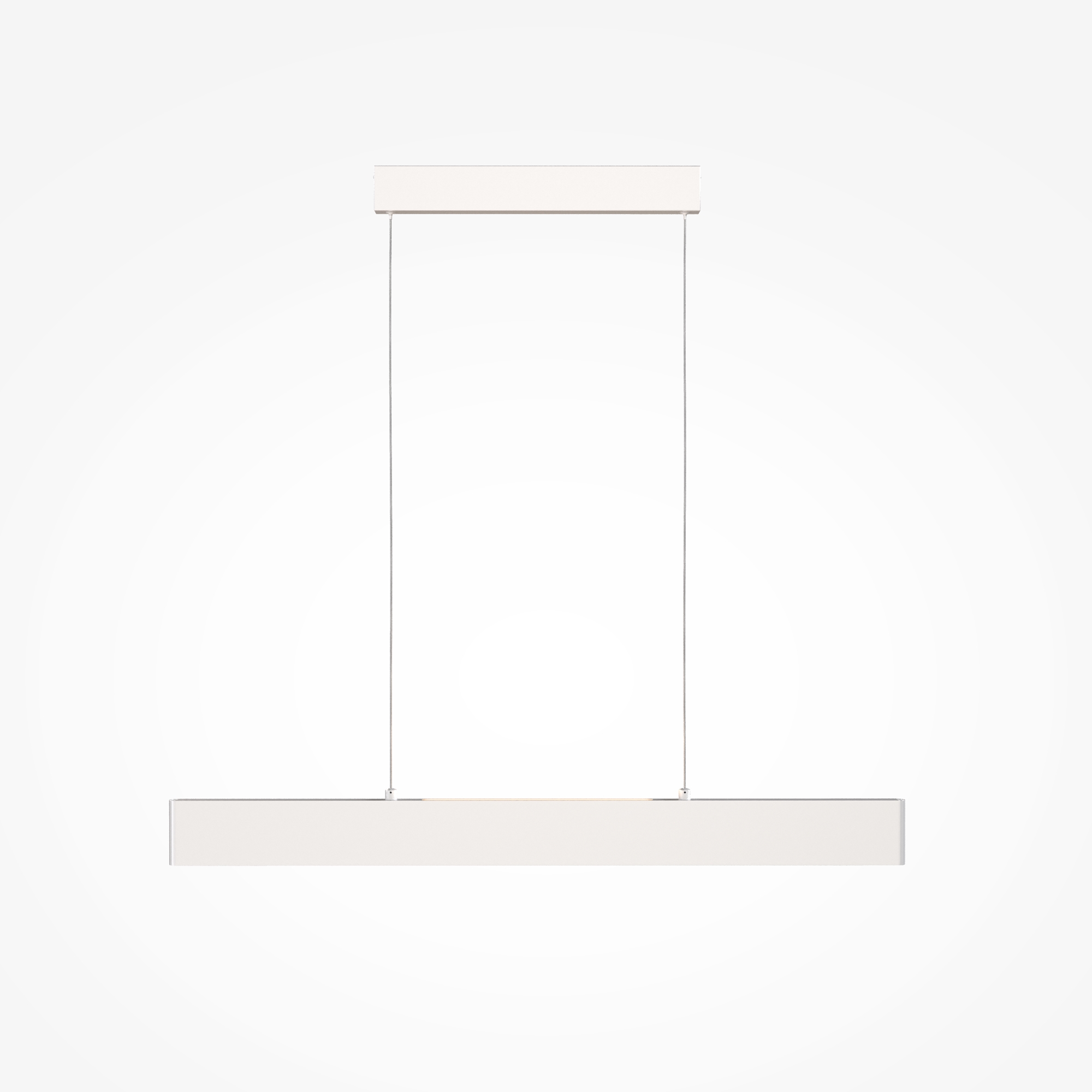 Step LED Linear Pendant Lamp, White Metal, 23W, Warm White 3000K, 91cm Length — view 4
