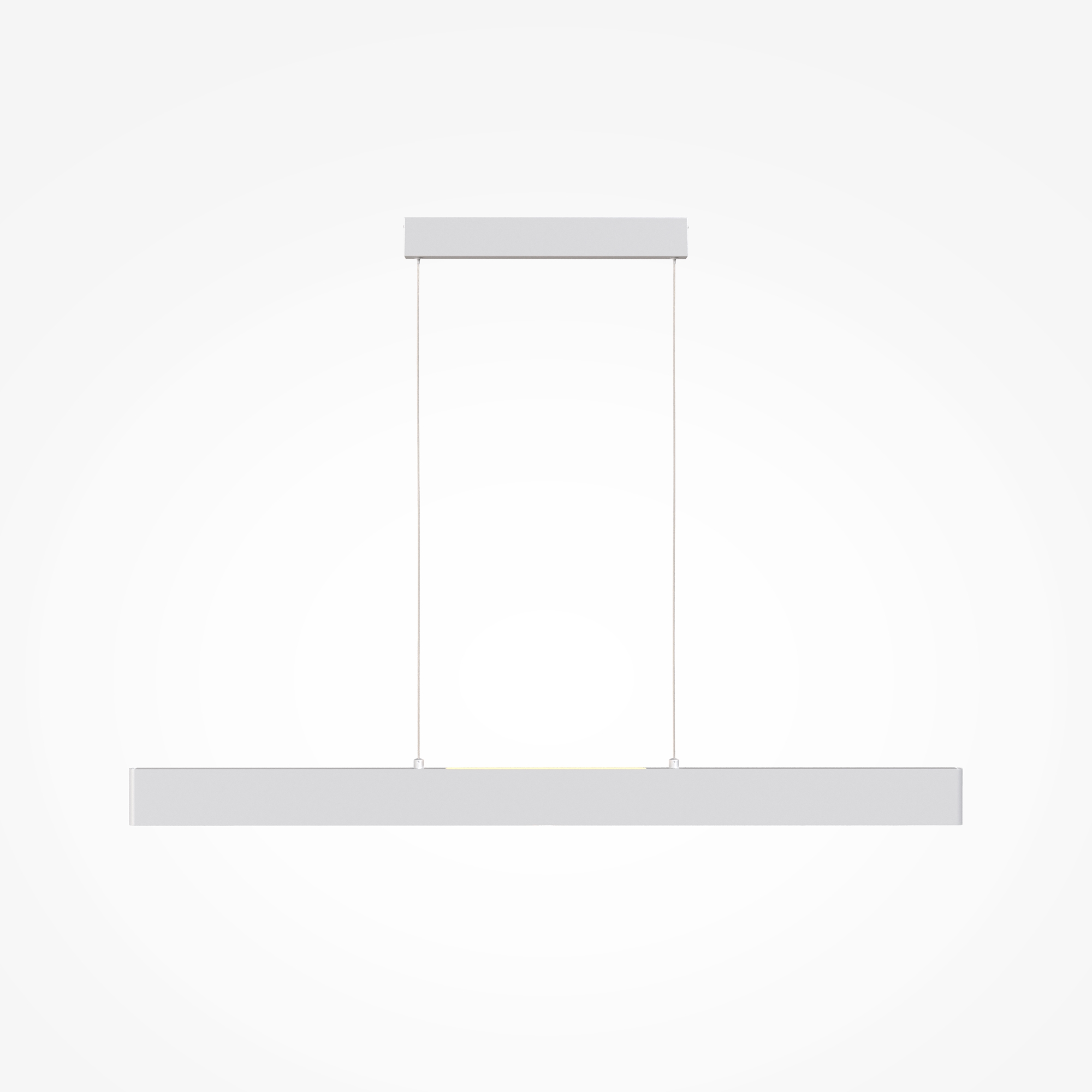 Step LED Linear Pendant Lamp, White Metal, 30W, Warm White 3000K, 118.50cm Length — view 4