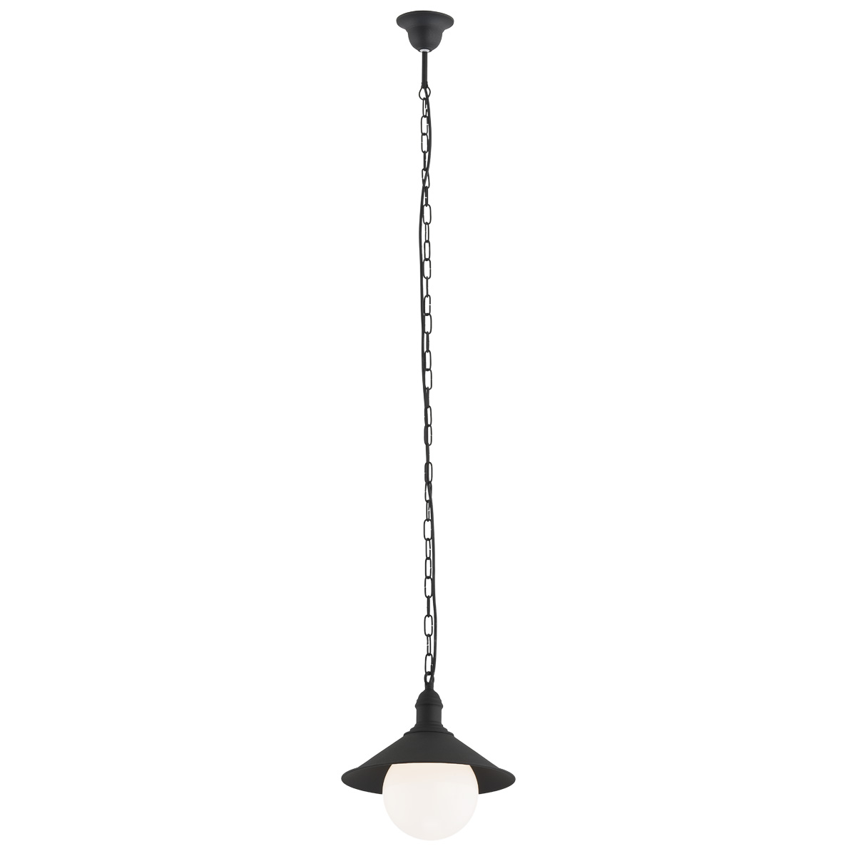 Terba Outdoor Pendant Light, 1 Light, Black, IP44, 29cm