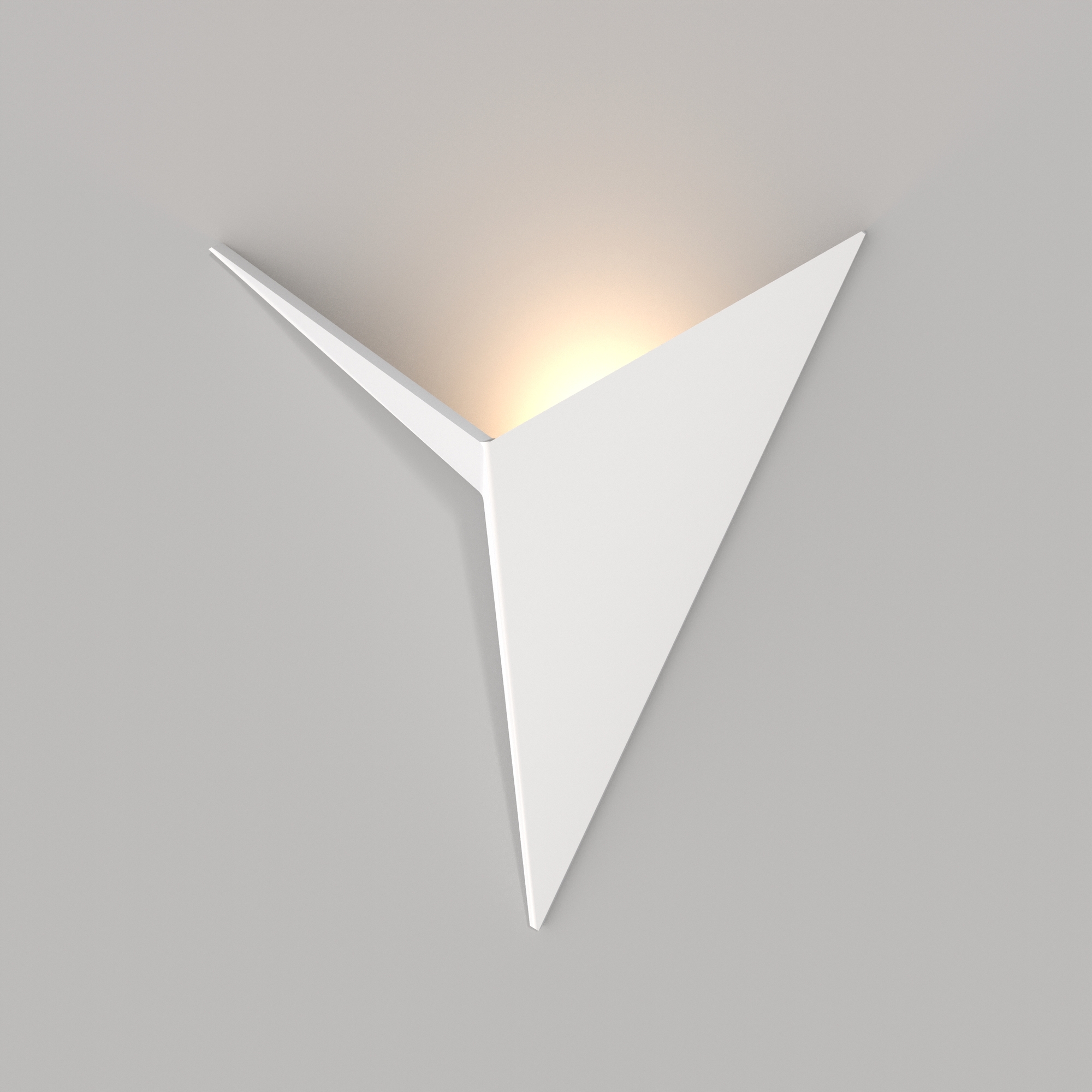 Trame White Uplighter Wall Lamp, White Metal, 3W LED, 3000k, 24.8cm Wide