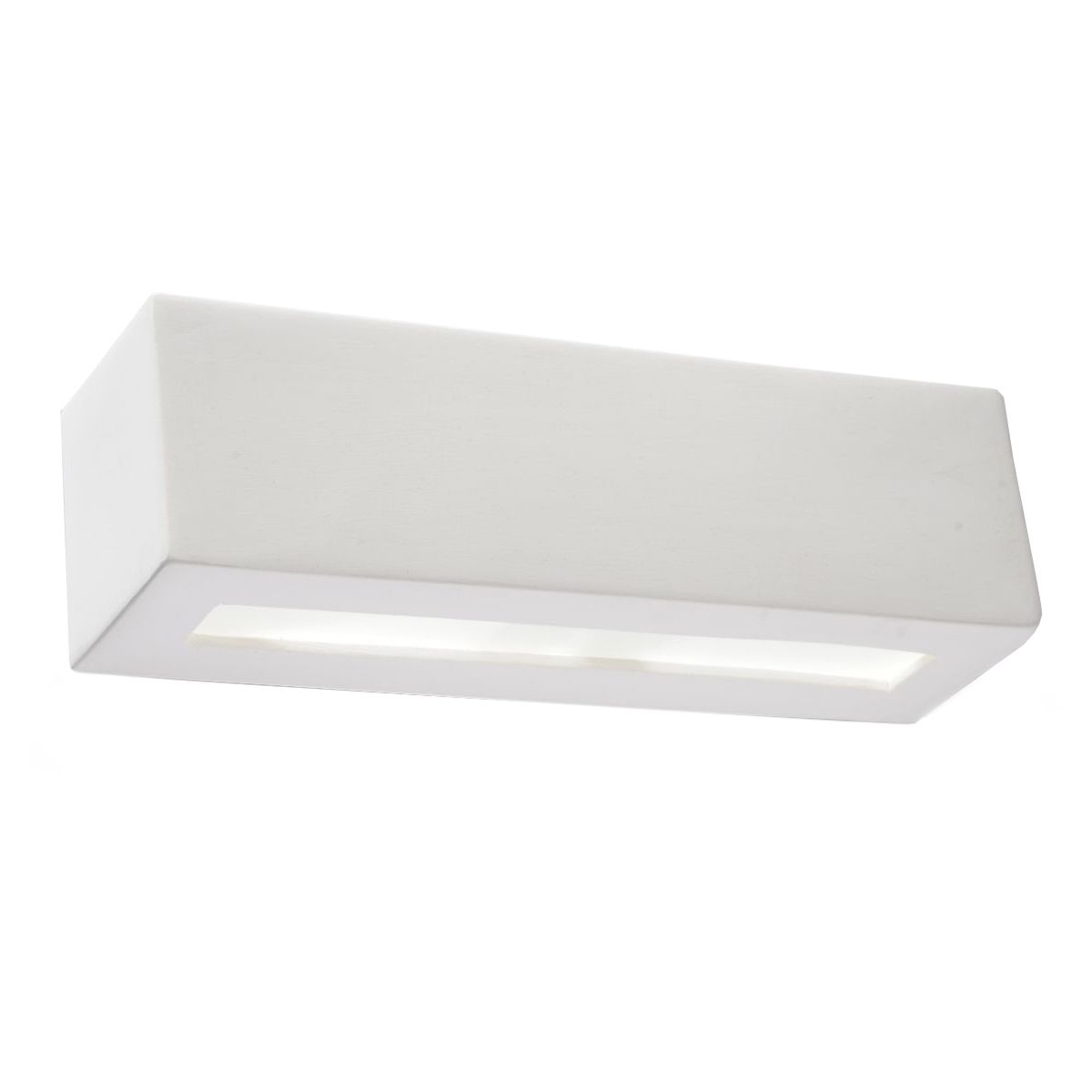 Zega Up And Down Ceramic Wall Light, White, 1 Lamp, 32.5cm Length